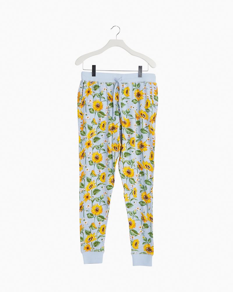 Jogger Pajama Pants in Sunflower Sky